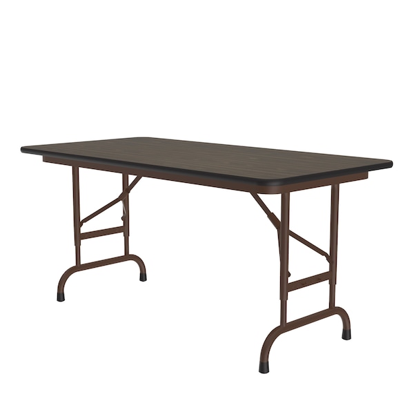 CFA Adjustable HPL Folding Tables 24x48 Walnut